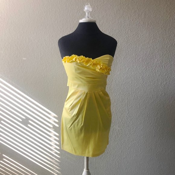 I.N. San Francisco Soft Yellow Semi-Formal Dress - Picture 1 of 5